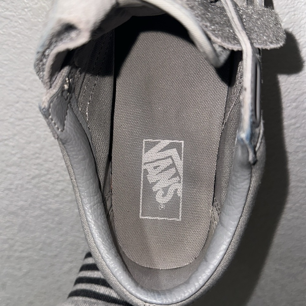 Vans Velcro Gray Shoes Sneakers - Picture 7 of 14
